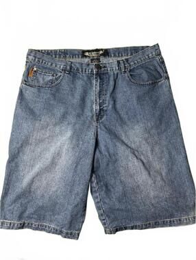 Y2K Sahara Club Denim Shorts Men’s 40 Baggy Embroidered